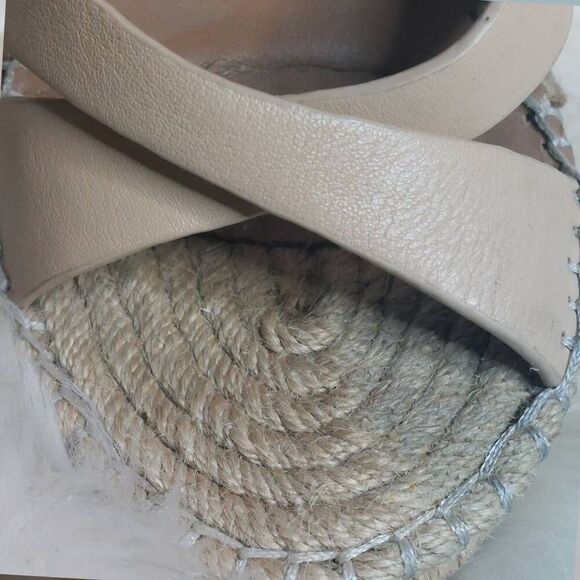 Joie Leather and Jute Platform Espadrille Sandals Size 38.5 (7.5) - Picture 8 of 15